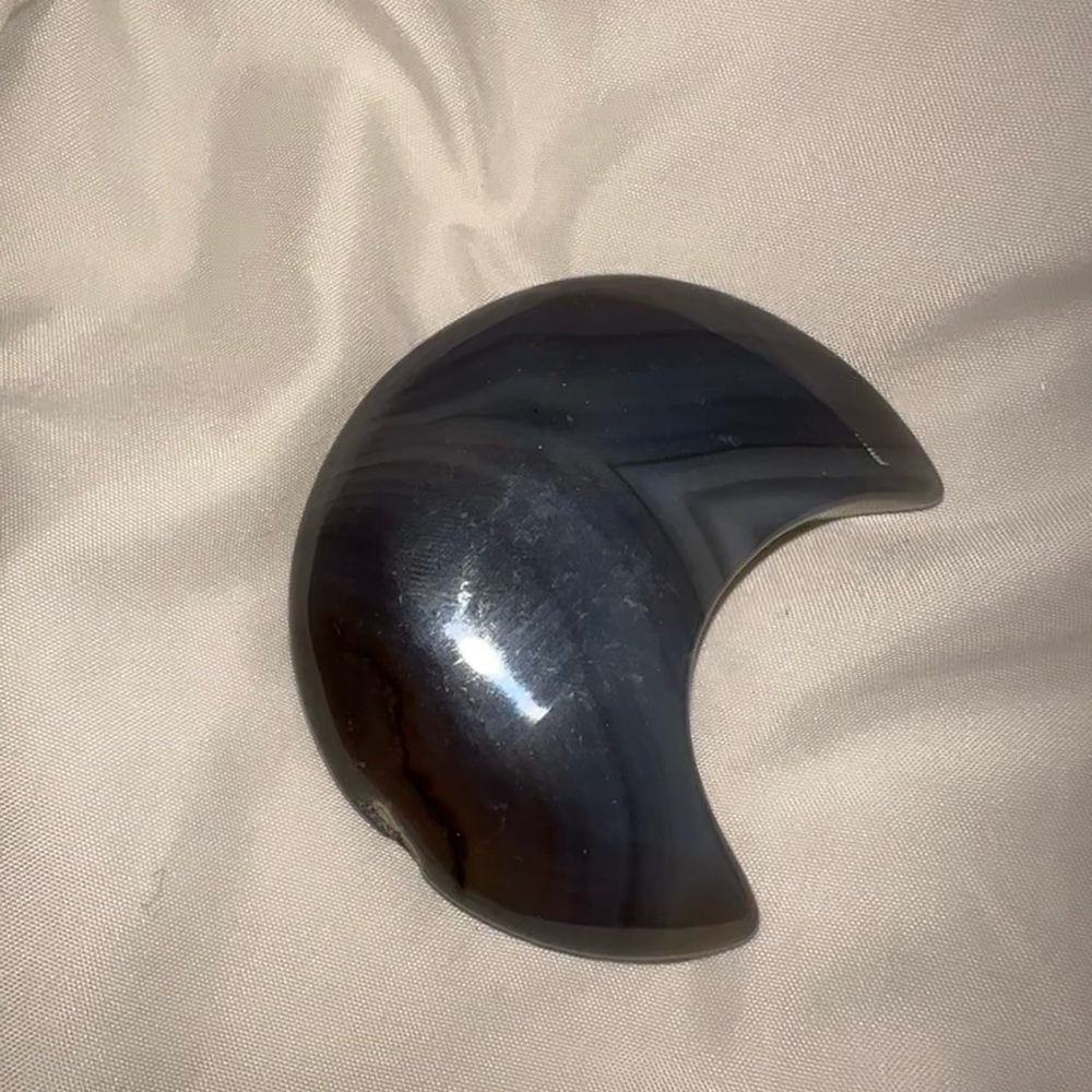 Crystal Crescent Moon Accent Purple